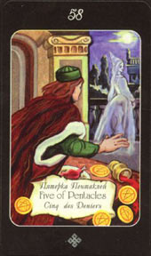 Карта таро 5 Пентаклей Колода Таро эры Водолея